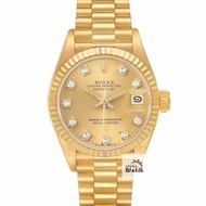 【大眾名錶】 Rolex 勞力士69178 Datejust 女錶18K金 DD女款 金色十鑽面盤 大眾名錶B1316