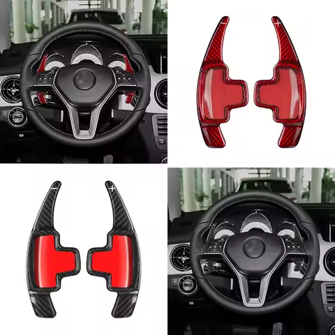 Carbon Fiber Steering Wheel Paddle Shift For Mercedes Benz A B E M Class ML W166 W176 W204 W212 W222