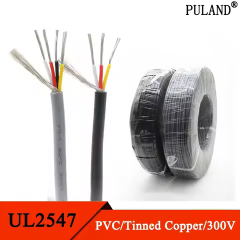 1~20m UL2547 Signal Shielded Cable 30 28 26 24 22 20 18 AWG 2 3 4 5 6 7 8 Cores PVC Insulated Amplif