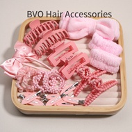 58PCS Hair Accessories Set: Hair Bows, Hair Clips, Curling Rods, Hair Bands, Multi-color Matte Frost