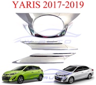ครอบโลโก้กระจังหน้า Yaris ปี 17-19 / 20-22​ 4 / 5 ประตู โครเมี่ยม ครอบ โลโก้ กระจังหน้า โครเมี่ยม Toyota yaris ATIV 2017-2019 / 2020-2022 ชุบโครเมี่ยม คิ้วหน้า ครอบโลโก้ หน้ากระจัง คิ้วหน้า ครอบตรา โตโยต้า ยาริส เอทีฟ 4ประตู 5ประตู