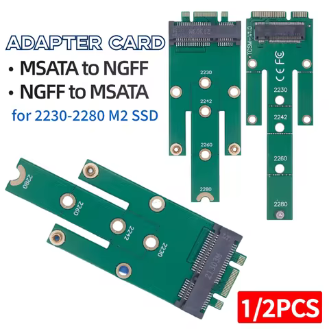 MSATA To NGFF Adapter M.2 NGFF Convert Card MSATA SSD Male Converter NGFF To MSATA Male Riser for 22