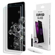 UV Liquid Tempered Glass For Samsung Galaxy S20 Ultra S7 S8 S9 S10 Plus Note 8 9 10 Plus Support Fingerprint