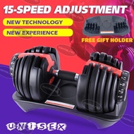 Dumbell 20kg KEMILNG  Dumbbell Set 20KG Dumbell Bumper Rubber Coated + 40CM Foam Connector GyM