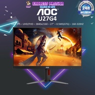 AOC U27G4 27" Fast IPS 3440 x 2160 160Hz (UHD) 320Hz (FHD) 0.3ms Monitor