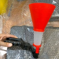 Plastic engine oil funnel with filter