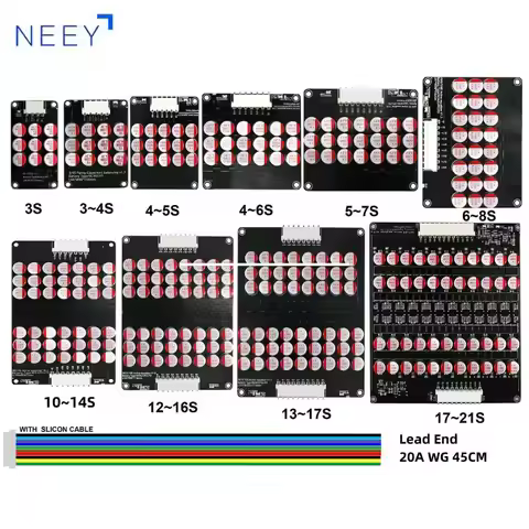Active Balancer 5A Capacitor Battery Equalizer 3S-21S for LiFePO4 Li-ion LTO Smart Capacitor Energy 