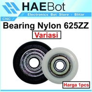 [HAEBOT] Nylon Ball Bearing Nilon 625ZZ 608Z 625 ZZ Aluminum Wheel V-Slot Roller Wheel CNC Bore 5 6 