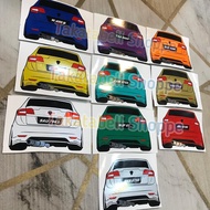 Sticker bontot kereta preve/sticker belakang kereta preve/sticker proton preve/sticker preve/sticker