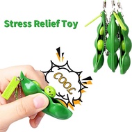 Squishy Toys Decompression Antistress Toys Squeeze Peas Beans Keychain Relief for Adult Kids Rubber