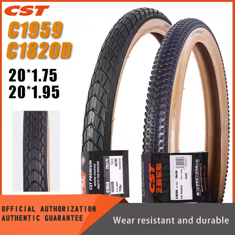 CST 20 inch Bicycle tires 406 20X1.75 20X1.95 Brown Skin edge retro C1820D C1959 Folding Bike Tyre