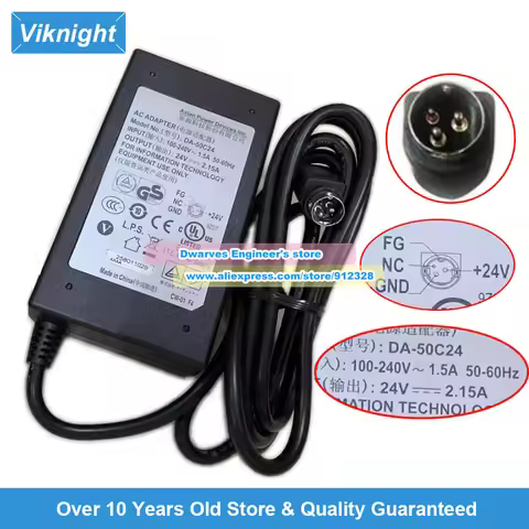 DA-50C24 AC Adapter 24V 2.15A DA-36B24 52W Power Supply For Mypos Printer SNBC BTP-R880NP II BTP-R88