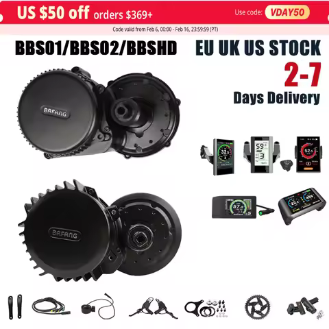Bafang Mid Drive Motor Kit 250W 350W 500W 750W 1000W BBSHD BBS02B BBS02 BBS01 36V 48V 52V 68MM 100MM