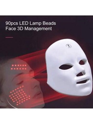 18ft兔led臉部面罩,7色led面部燈光療法,無線led面部面罩護膚面罩,適用於美容沙龍和家庭使用