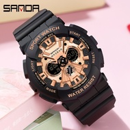 Sanda 6068-2/in stock men Watch Waterproof Luxury Digital Multifunction display Sports Watch