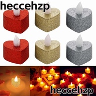 HECCEHZP 6Pcs Tealight Candles, Flameless Battery-Power Led Candle, Durable Heart-shaped Wedding Light Create Warm Ambiance Romantic Candles Birthday Party