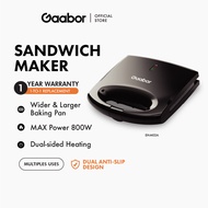 Gaabor Upgrade Large Pan 800W Dual-Sided Heating Fast Grill Multiples Uses Sandwich Maker EH-M03A
