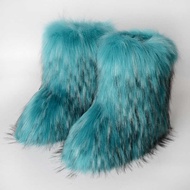 ️ Y2k Fluffy Mid Calf Boots Winter Women Fashion Snow Warm Cotton Shoes