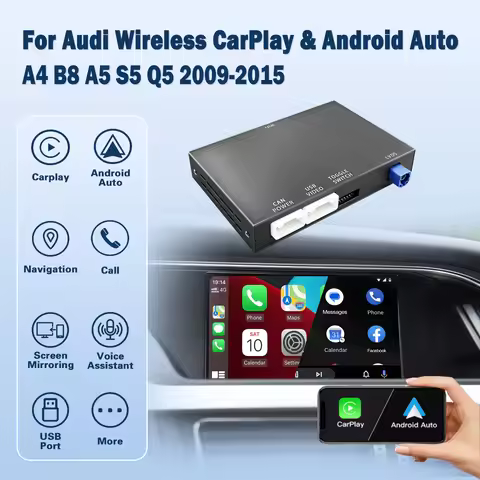 Wireless CarPlay Android Auto Adapter For Audi A3 A4 A5 A6 A7 Q2L Q5 Q5L Q7 MIB MMI 3G Mirror Link A