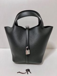 11.27 香港現貨❤️Hermes Picotin 22🖤😍89 Noir 黑色 TC leather 銀扣 Stamp W‼️