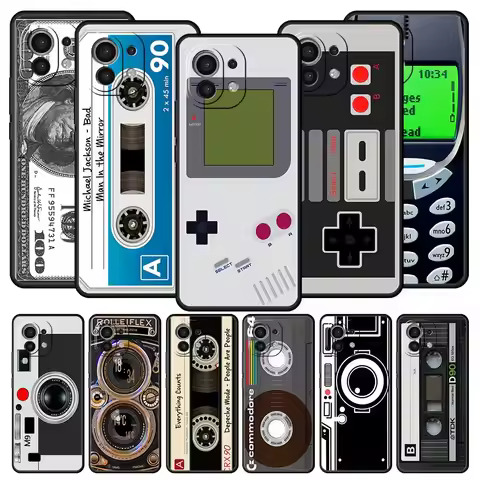 Vintage Tape Camera Gameboy Phone Case For Xiaomi Poco X5 X4 X3 Pro M3 M4 5G F3 F4 GT Mi 13 12 12T 1