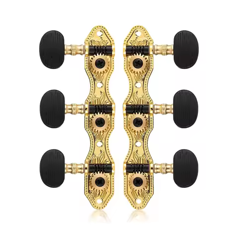 Classical Guitar Tuning keys Pegs Gold-plated Black Knob Machine Head for classical guitarra accesso