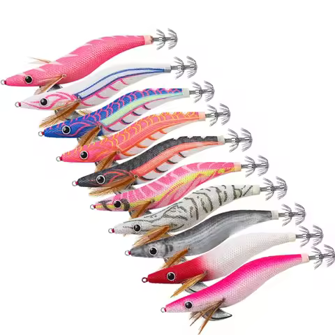 New Squid Jig Floating 19g 10g 15g Eging Fishing Squid Lure Fishing Lure Artificial Bait for Fishing