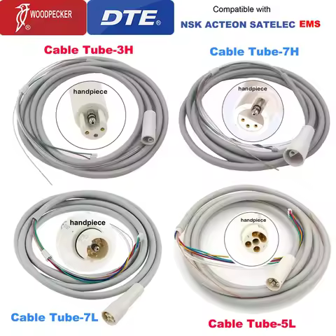 Woodpecker DTE Dental Ultrasonic Scaler Detachable Cable Tube Fit EMS NSK SATELEC ACTEON Scaler Hand