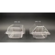 OPS GO-163 & Go-153 Plastic Tray with Lock {50pcs} / Bakery Disposable Clear Food Box / Hot Dog Box 