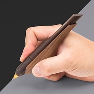 啄墨2.0 原木【烏鴉】單筆 + 筆座 - 兼具擺飾與書寫的原木手工筆