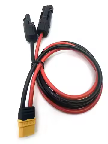 Solar to XT60 Charge Extension Cable 12AWG for Mc-4 to XT60 Adapter Cable(0.6m) for XT60 Input Port 