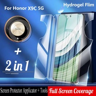 2 in 1 Honor X9C 5G Soft Hydrogel Screen Protector For Honor X9C X9B 200 Pro 4G 5G Protection Camera
