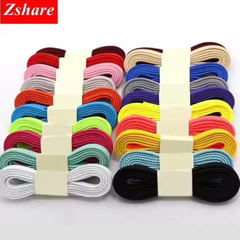 1Pair 28 Colors Classic Flat Shoelaces Quality Solid Color Sneaker Shoe Laces for All Shoes Strings 