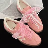 1 Pair Of Colored Snow Gauze Plaid Laces, Pink, Purple, Blue, Green, Lace Rope, Suitable German Trai