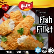 Khayr Fish Fillet for Fish & Chips | Muslim Supplier | 4 pcs x 85gm per pack | Seafood Platter |  Ha