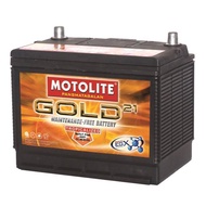 Motolite Gold DIN55 REVERSE Maintenance Free Car Battery (21mos warranty) Supercharge
