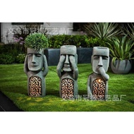 Solar Garden Reading Hearing Easter Resin Ornaments led Courtyard Home Design Easter Island Suit