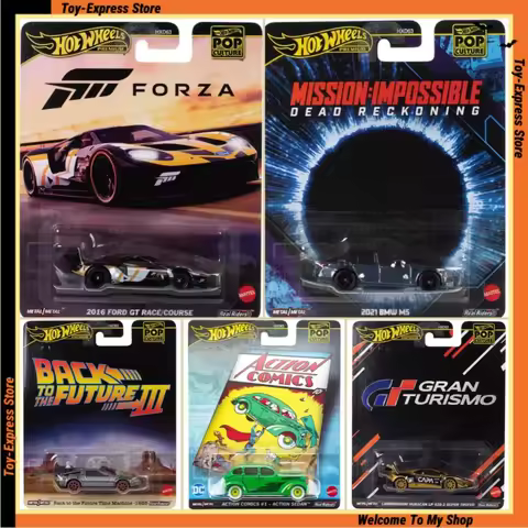 Hot Wheels Premium 2025 Pop Culture 1/64 Car Model Hotwheels 2025 BMW M3 Ford GT Lamborghini 1:64 Al