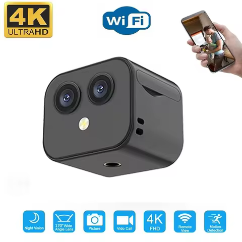 4K Mini Camera Wireless WiFi IP Camera Outdoor Cameras 4K Night Vision Smart Home Sports Monitor Bui