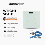 Gaabor Electronic Weight Scale Large LED HD Display Tempered Glass White GWS-M03A
