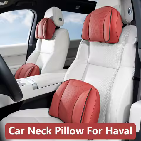 For Haval Car Headrest Pillow Lumbar Support Nappa Leather Breathable Fit H6 Jolion Jolion Pro Dargo