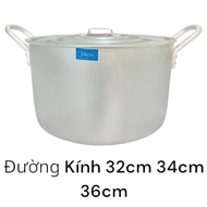 Nồi Nhôm Hải Phòng Team Xanh Đủ Size - 32cm 34cm 36cm nhôm việt nam