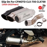 Motorcycle Exhaust Escape Systems 51mm Mid Link Pipe Moto Muffler DB Killer Slip On For CFMOTO CLX-7