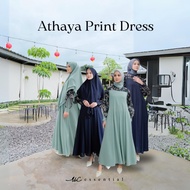 UC Essential | ATHAYA PRINT DRESS | Gamis Syari I Lengan overlap Print