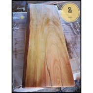 2" inch x 24" inch = 3'feet Chengal One Side Live Edge Slab Solid Hard Wood  Malaysia Cengal