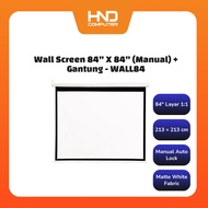 LAYAR Projector Screen - Hanging Projector Wall Screen 84"