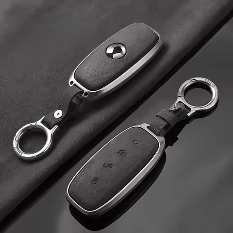 High end metal suede keybag box For DENZA D9 N8 N7 Male and female car remote control protective she