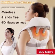 Massage Shoulder Neck Massager Wireless 6D Kneading Trapezius Hot Compress Massage Back Posture Corr