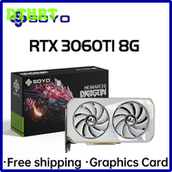 DTHRT SOYO RTX 3060Ti 8G Nvidia Graphics Card 256bit PCI Video Cards GDDR6 Desktop Gaming GPU RTX 3060Ti DP*3 Computer Components NDTJR