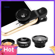 SPVPZ 3 in 1 Mobile Phone Fish Eye Super Wide Angle Macro Camera Lens Kit with Clip